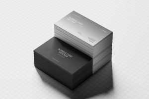 Free Premium Stacked Business Card Mockup PSD - Free Photoshop Files