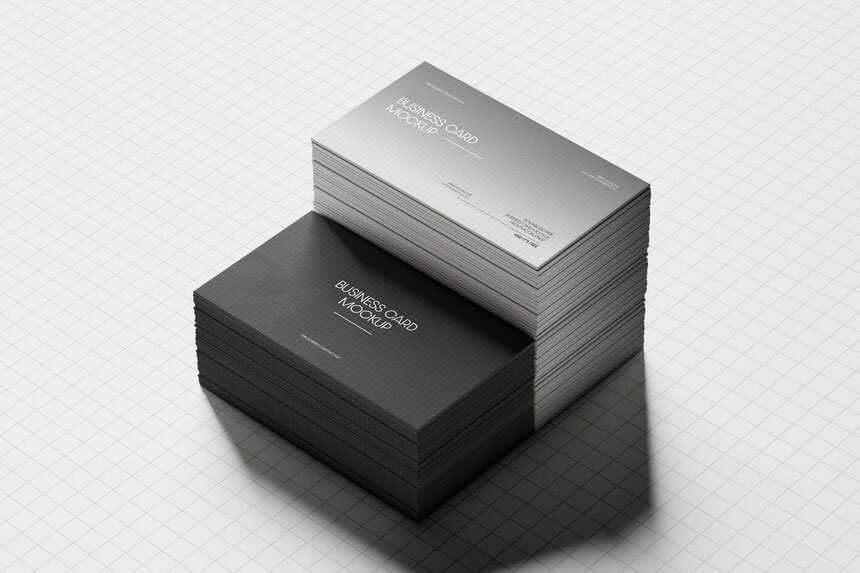 Free Premium Stacked Business Card Mockup PSD - Free Photoshop Files