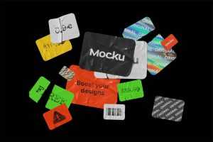 Free Pricing Sticker Mockups Pack PSD files