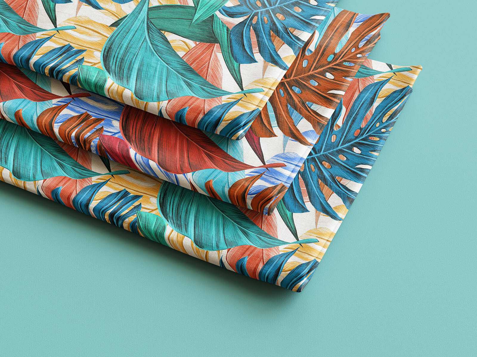 Free Printed Cloth, Fabric Mockups PSD Set