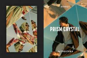 Free Prism Crystal Photo Effect PSD for Posters