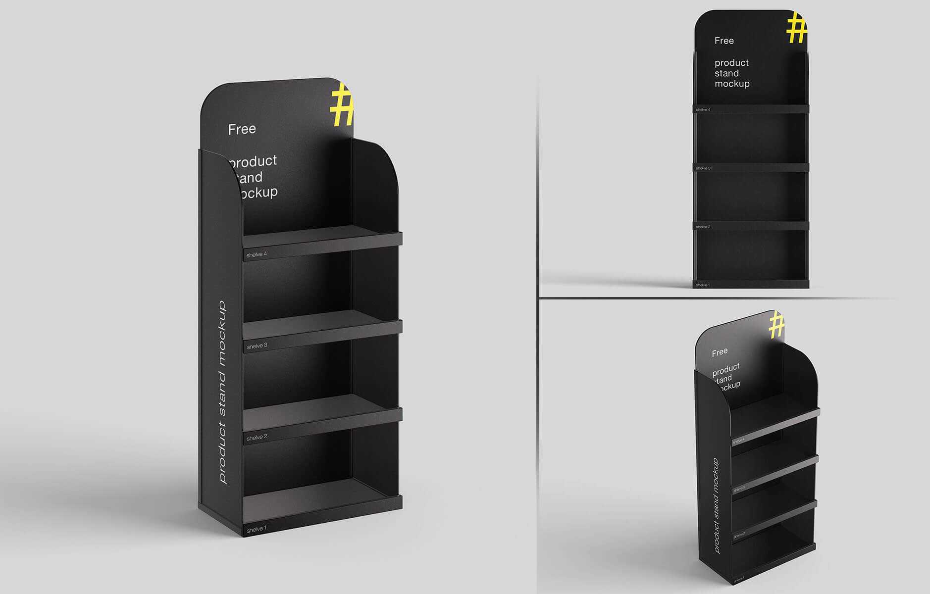 Free Products Display Stand Mockup PSD