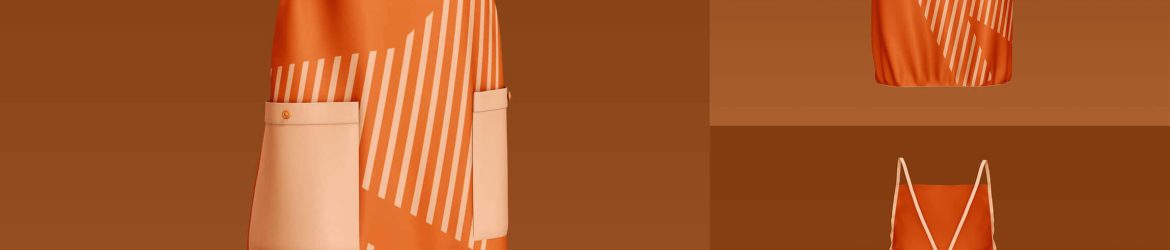 Free Professional Kitchen Apron Mockup PSD Set