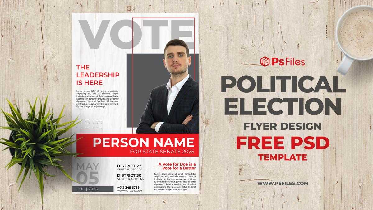 Free Professional Political Election Flyer Design PSD Template