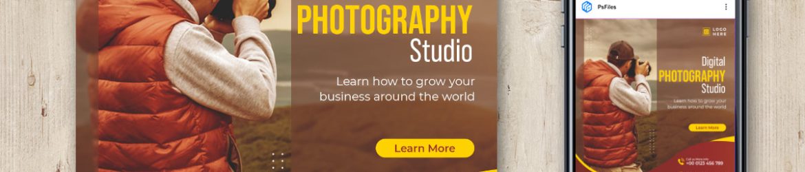 Free Professional Studio Photography Social Media Post Template PSD 02