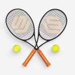 Free Professional Tennis Rackets And Ball Mockup PSD