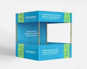 Free Promotional Outdoor Display Tent Mockup PSD