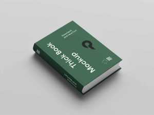 Free PSD 3D rendered Hard Cover Book Mockup