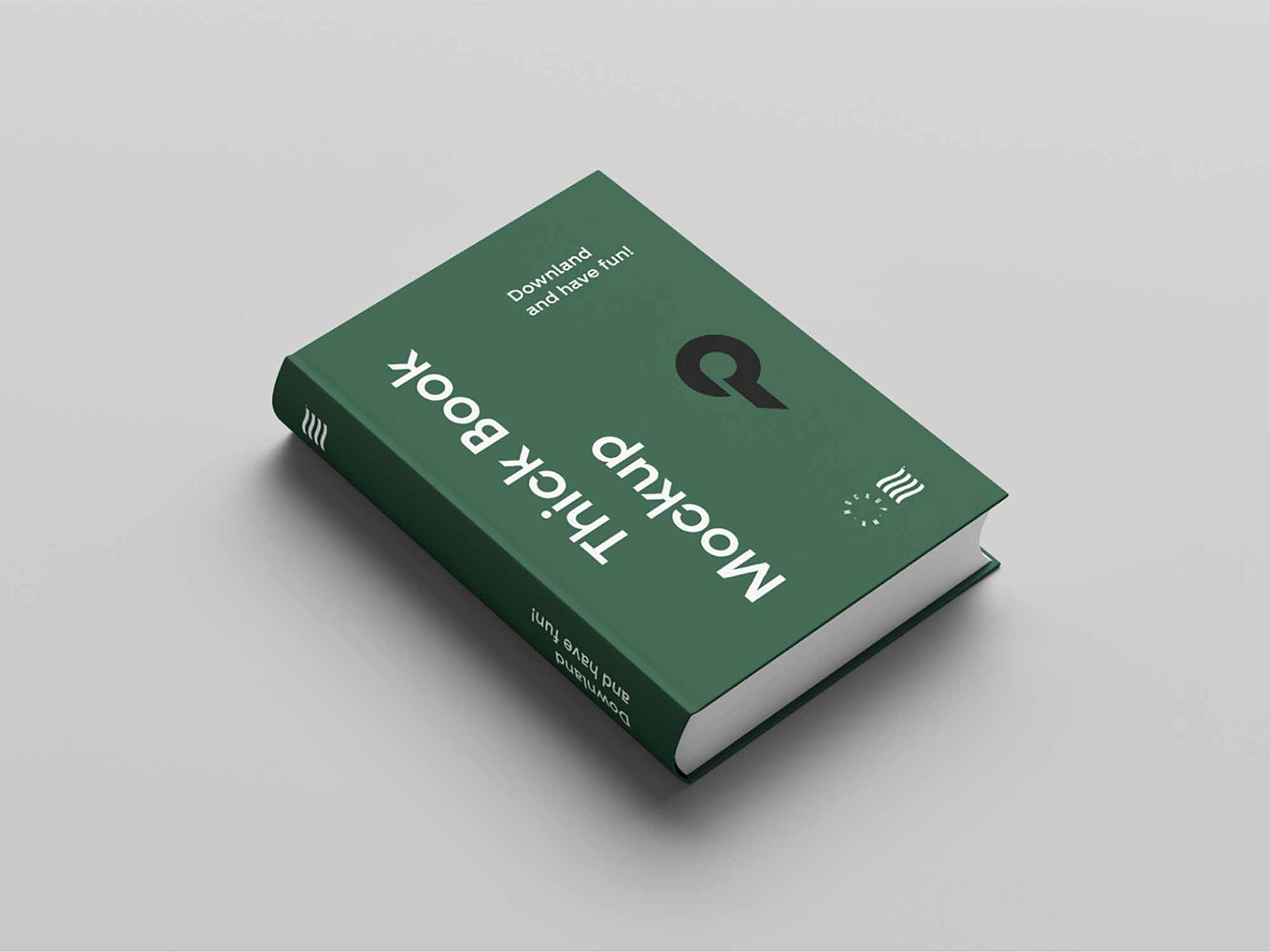 Free PSD 3D rendered Hard Cover Book Mockup