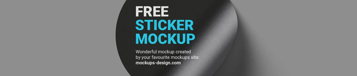 Free PSD 6 Free Round Sticker Mockups PSD Files