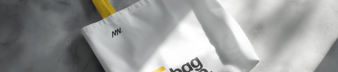 Free PSD Canvas Bag Mockup On Floor