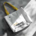 Free PSD Canvas Bag Mockup On Floor