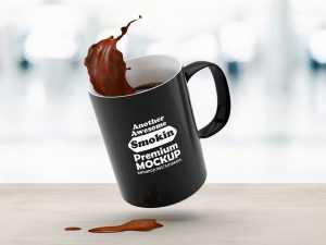 Free PSD Floating Mug Mockup