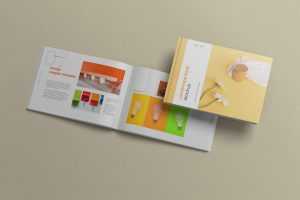 Free PSD Free Hardcover Landscape Book Mockup PSD