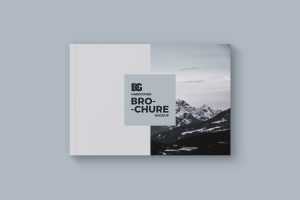 Free PSD Horizontal Hardcover Brochure Mockup PSD