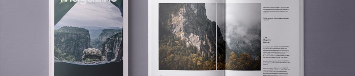 Free PSD Magazine Mockup Template US A4