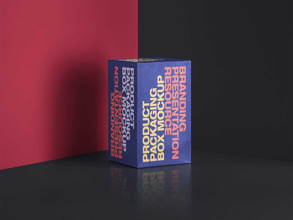 Free PSD Packaging Box Rectangular Mock-up