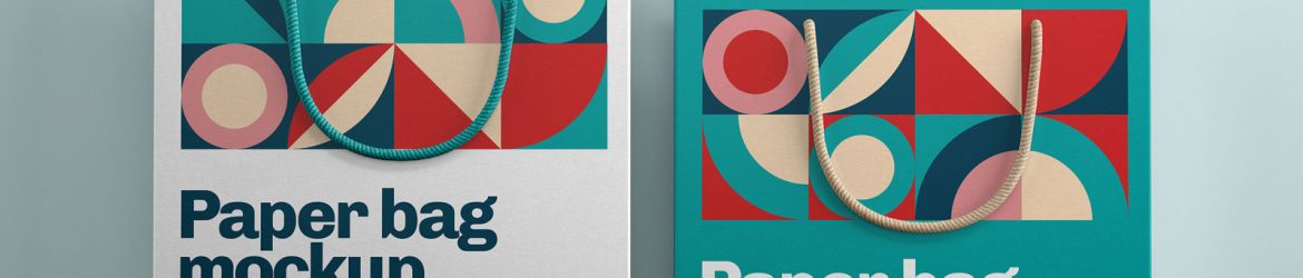 Free PSD Paper Bag and Business Card Branding Mockup