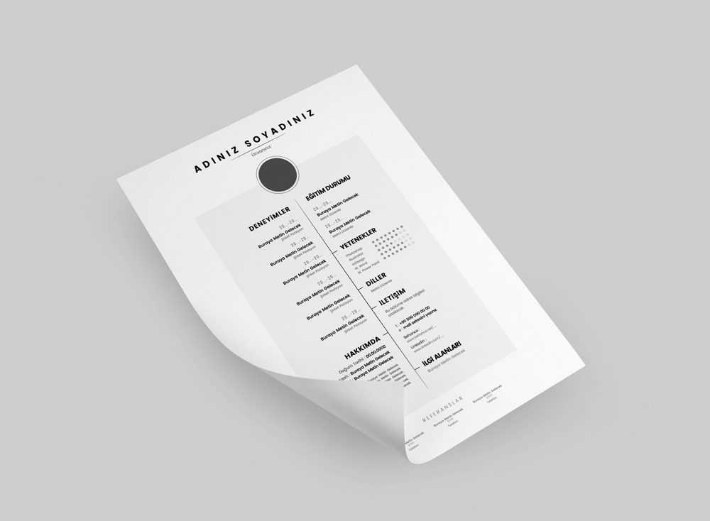 Free PSD Resume / A4 Flyer Mockup