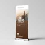 Free PSD Slim/Tall Roll-up Mockup PSD set