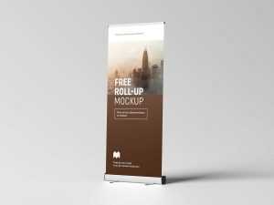 Free PSD Slim/Tall Roll-up Mockup PSD set