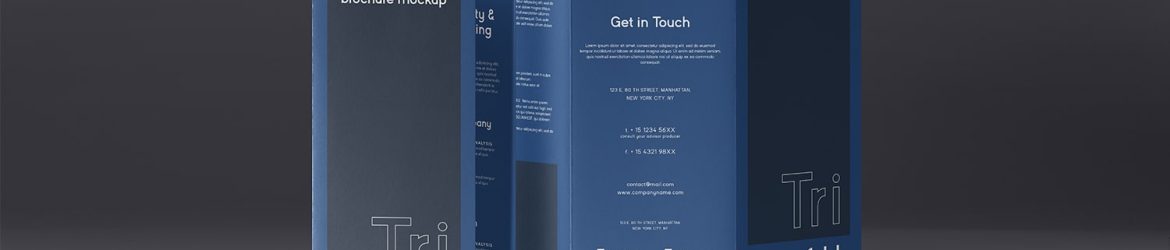 Free PSD Tri-Fold Mockup US A4