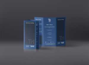Free PSD Tri-Fold Mockup US A4