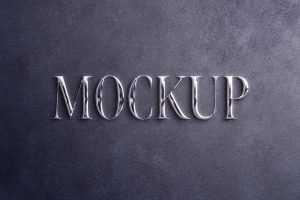 Free Quick Silver Logo Mockup PSD