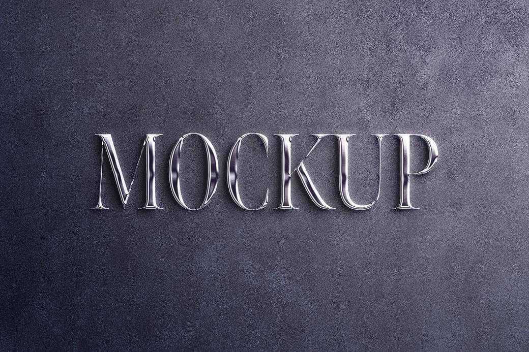 Free Quick Silver Logo Mockup PSD