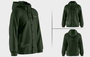 Free Rain Jacket PSD Mockups set