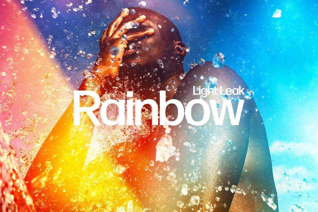 Free Rainbow Light Leak Photo Overlayer Effect PSD file
