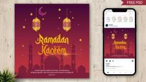 Free Ramadan Kareem Social Media Poster PSD 2023