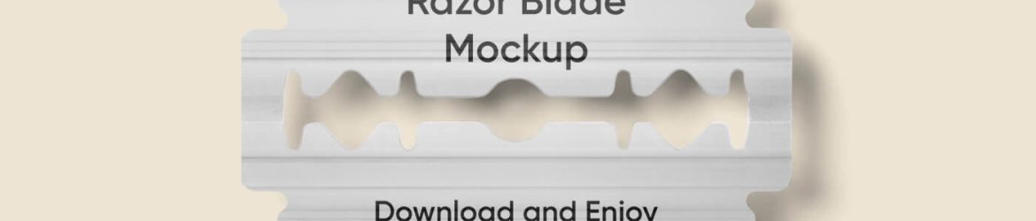 Free Razor Blade Mockup PSD Top View