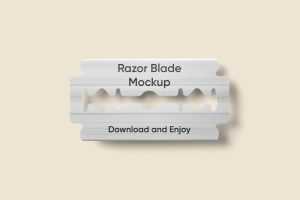 Free Razor Blade Mockup PSD Top View
