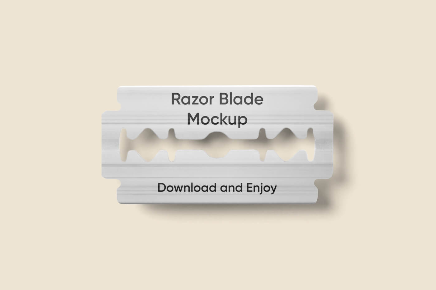 Free Razor Blade Mockup PSD Top View