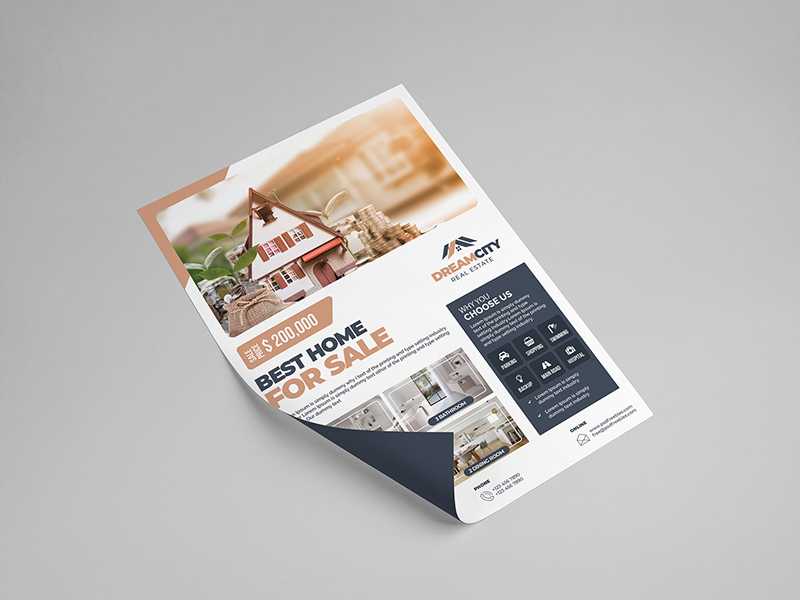 Free Real Estate Flyer PSD Template