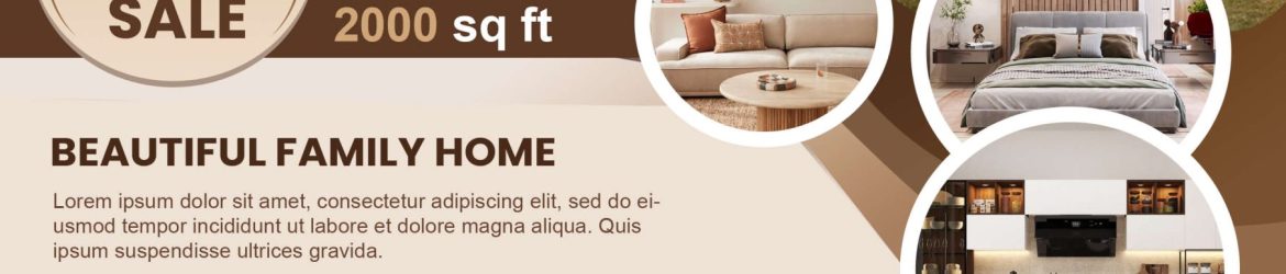 Free Real Estate Home for Sale Flyer PSD Template USA - Editable Property Listing Design