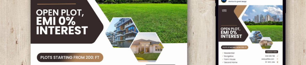 Free Real Estate Open Plot Sale PSD Social Media Post Template Free Real Estate Open Plot Sale PSD Social Media Post Template