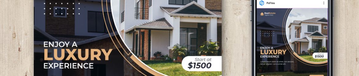 Free Real Estate Social Media Post Design PSD Template