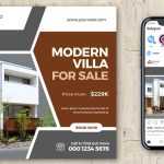 Free Real Estate Villa for Sale Social Media Post Design PSD Template - Free PSD Download Free Real Estate Villa for Sale Social Media Post Design PSD Template