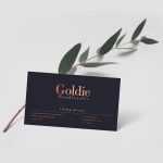 Free Realistic Business Card Front Side Mockup PSD with a Plant