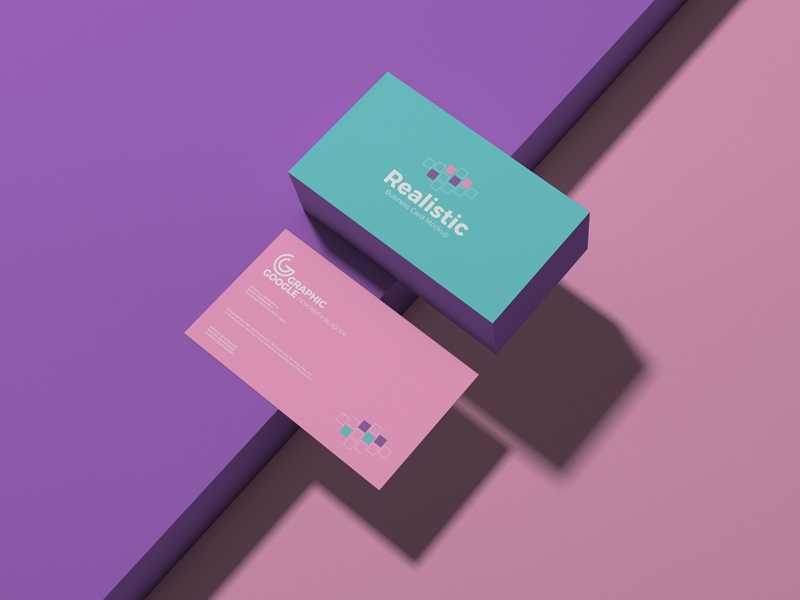 Free Realistic Business Card PSD Mockup