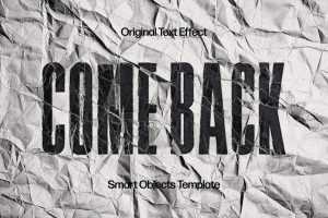 Free Realistic Crumpled Paper Text Effect PSD - Free Photoshop Files | PsFiles