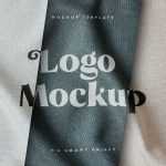 Free Realistic Fabric Print Logo Mockup PSD