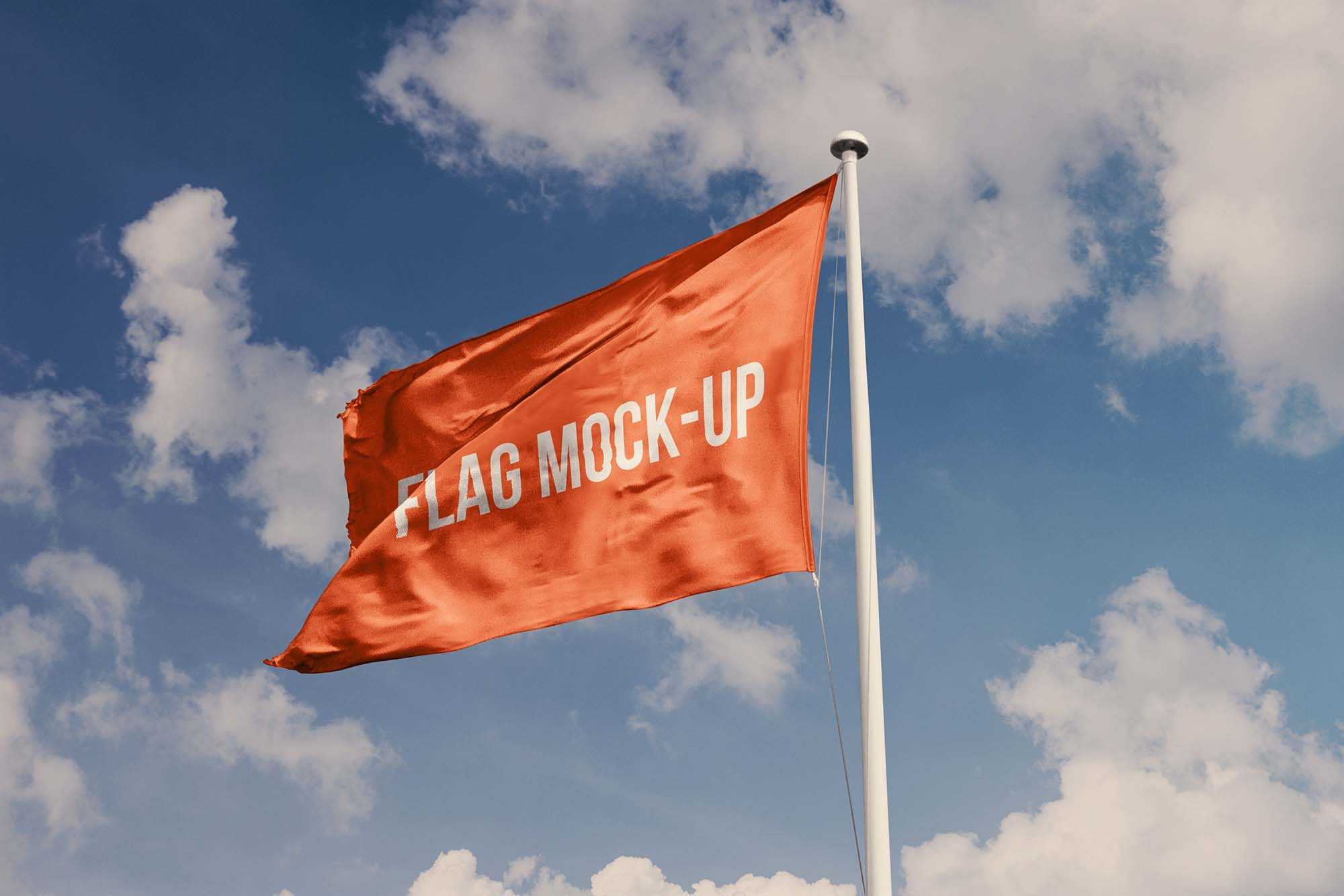 Free Realistic Flag Mockup
