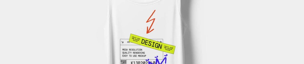 Free Realistic Hanging Sleeveless T-Shirt Mockup PSD