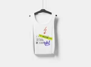 Free Realistic Hanging Sleeveless T-Shirt Mockup PSD