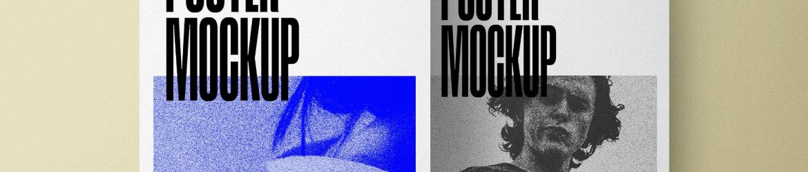 Free Realistic Paper Poster Mockup PSD