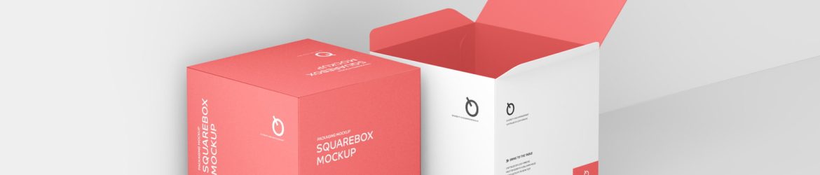 Free Realistic Square Box Mockup