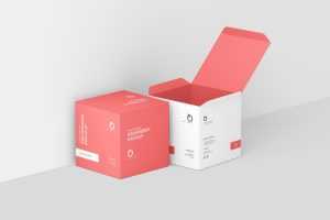 Free Realistic Square Box Mockup